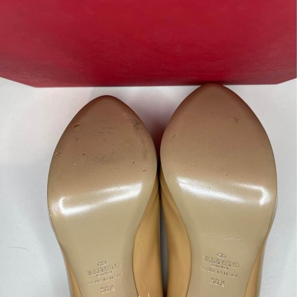 VALENTINO GARAVANI Patent Open Toe Bow Pumps - Picture 5 of 7